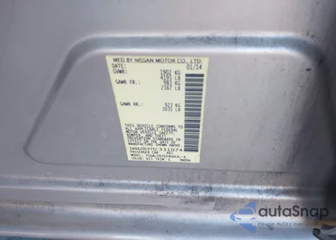 2014 Nissan Leaf Sl из США, поврежденный, VIN 1N4AZ0CP7EC331074